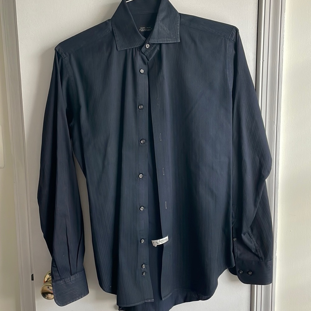 Mens black dress shirt